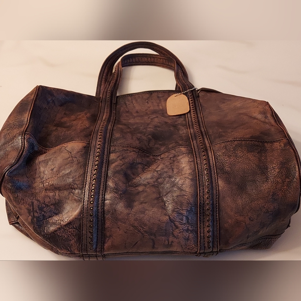 Crest by Olive Miller Leather Tote Bag / Purse.